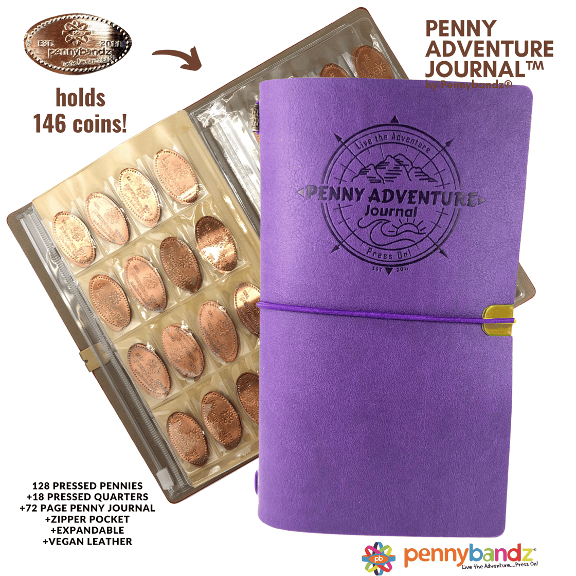 Purple of Penny Adventure Journal main with logo